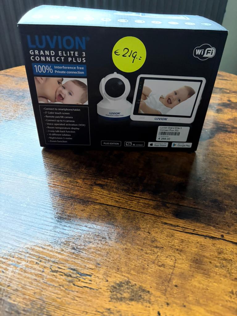 digitale babyfoon Luvion Grand Elite 3 Connect Premium, Ophalen, Zo goed als nieuw, 250 meter of meer, Camera