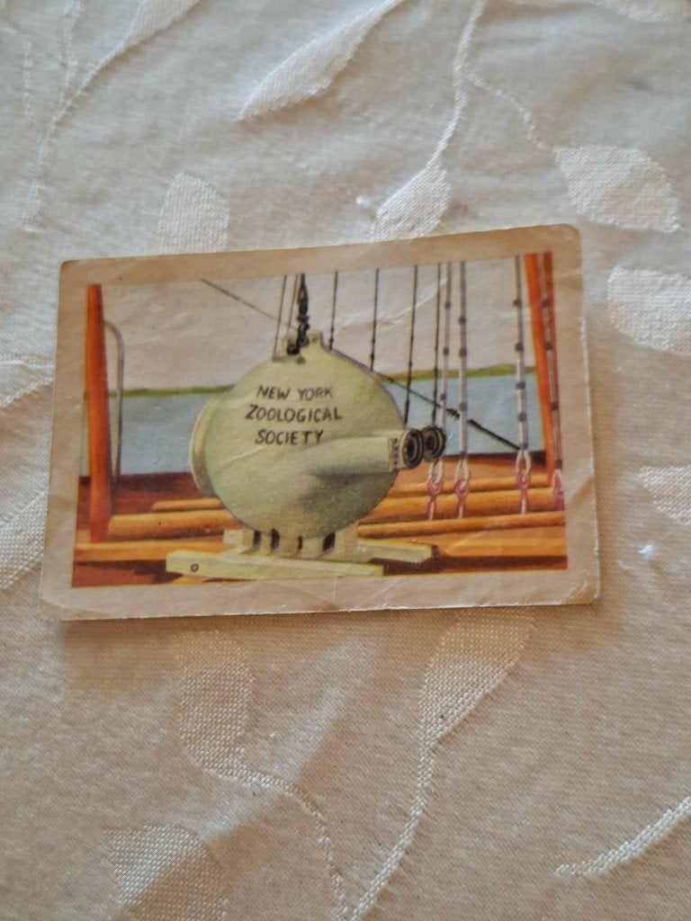 Prentje/Chromo : De Bathysfeer/Chocolade Jacques, 1960 tot 1980, Gebruikt, Verzenden, Prent