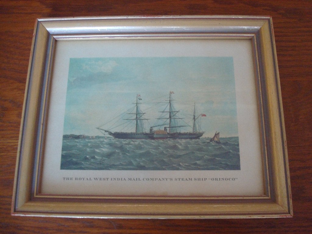 Schilderij stoom boot Orinoco, Ophalen of Verzenden, Nieuw, Minder dan 50 cm, Schilderij