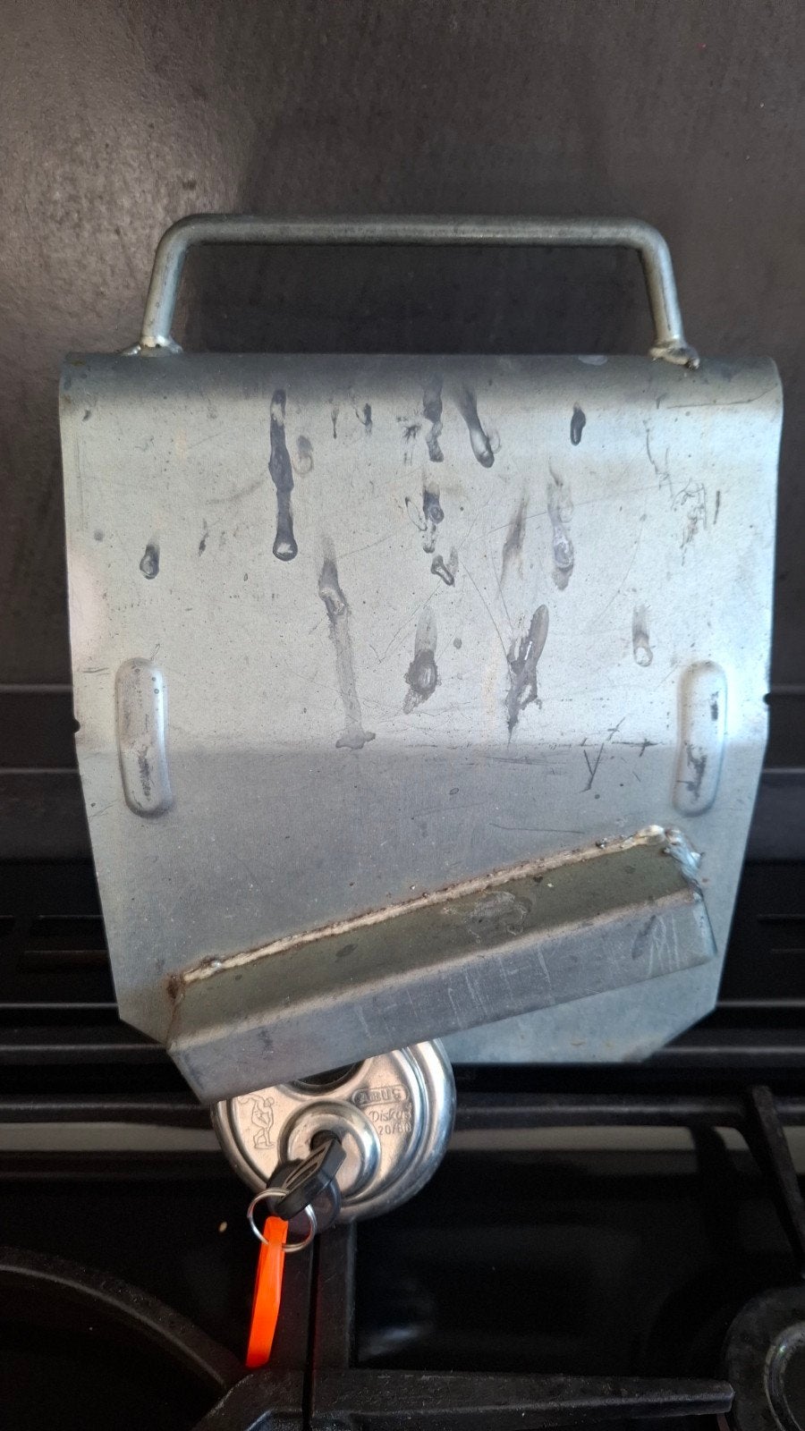 Robuust Disselslot met ABUS Hangslot voor Trailer/Caravan, Ophalen of Verzenden, Gebruikt
