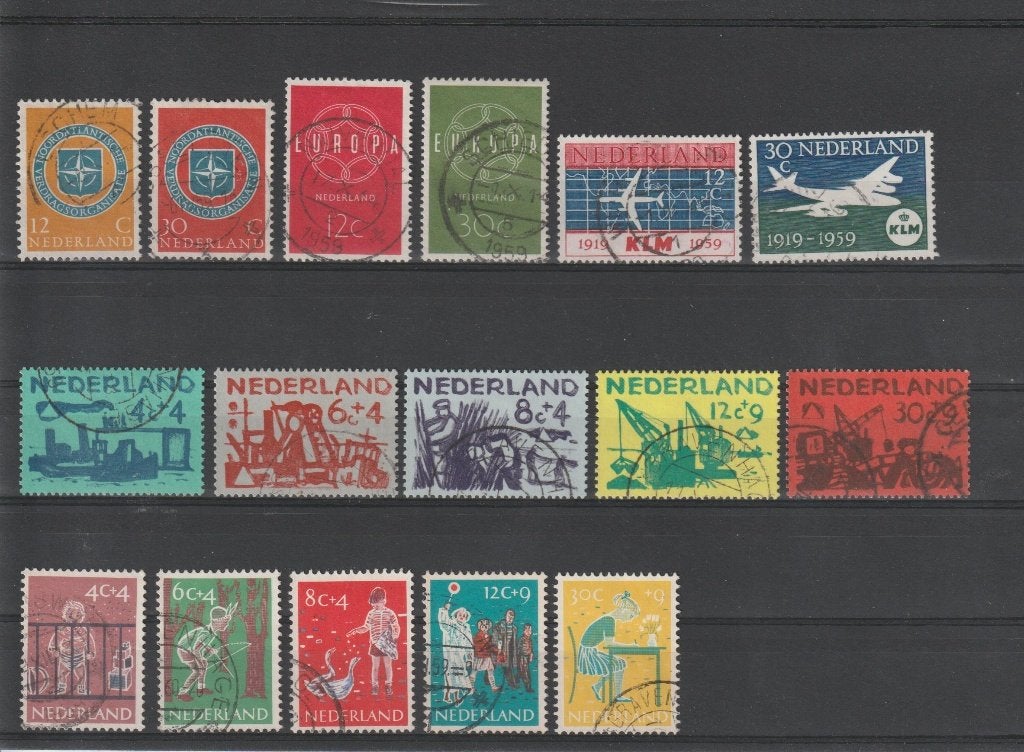 Nederland - jaargang 1959 gestempeld, compleet., Ophalen of Verzenden, Na 1940, Gestempeld