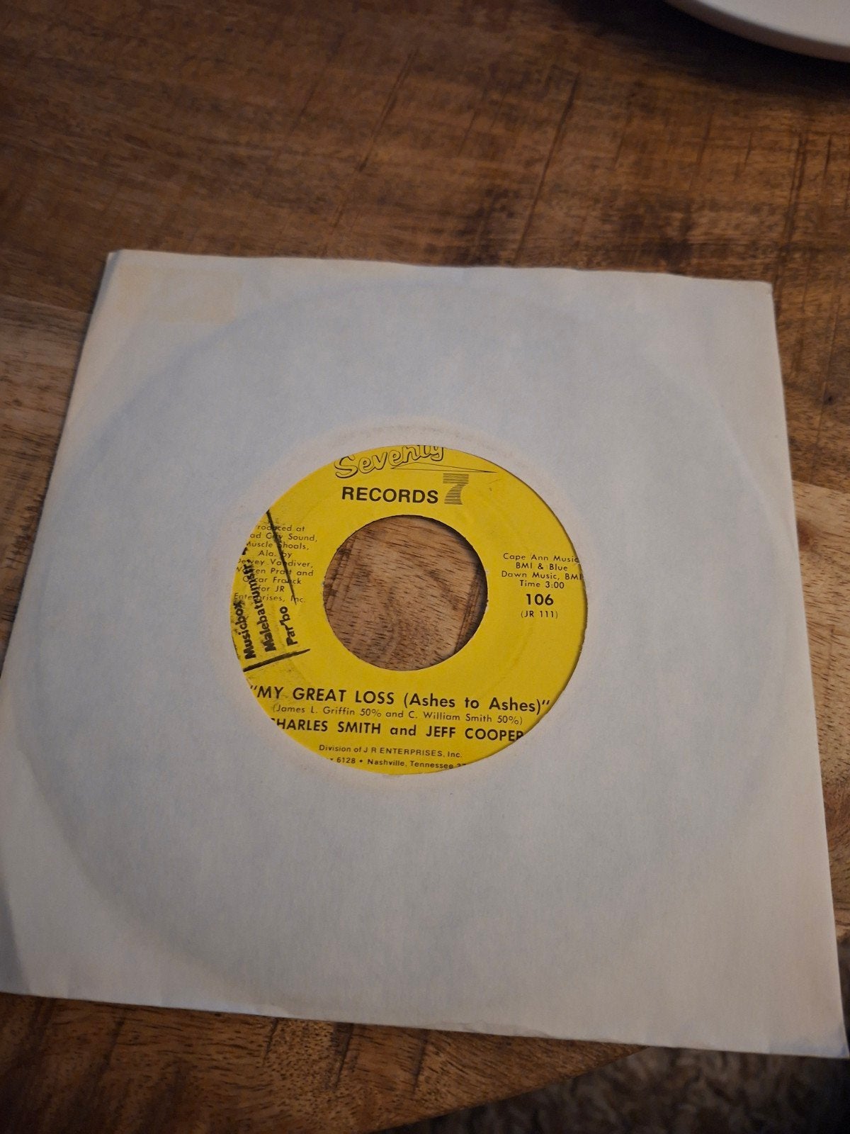 Charles smith and jeff cooper  / my great loss, Ophalen of Verzenden, Zo goed als nieuw
