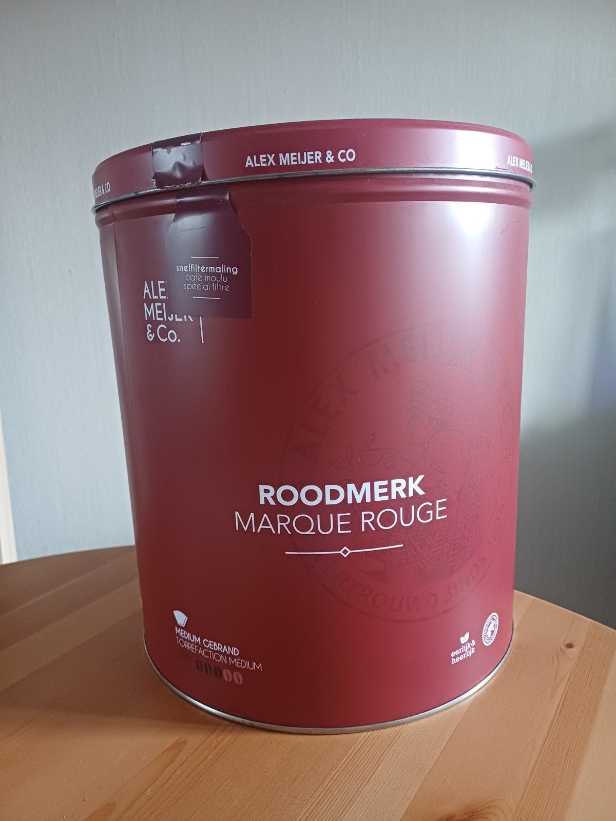 Vintage Alex Meijer & Co. Roodmerk Koffieblik, Ophalen