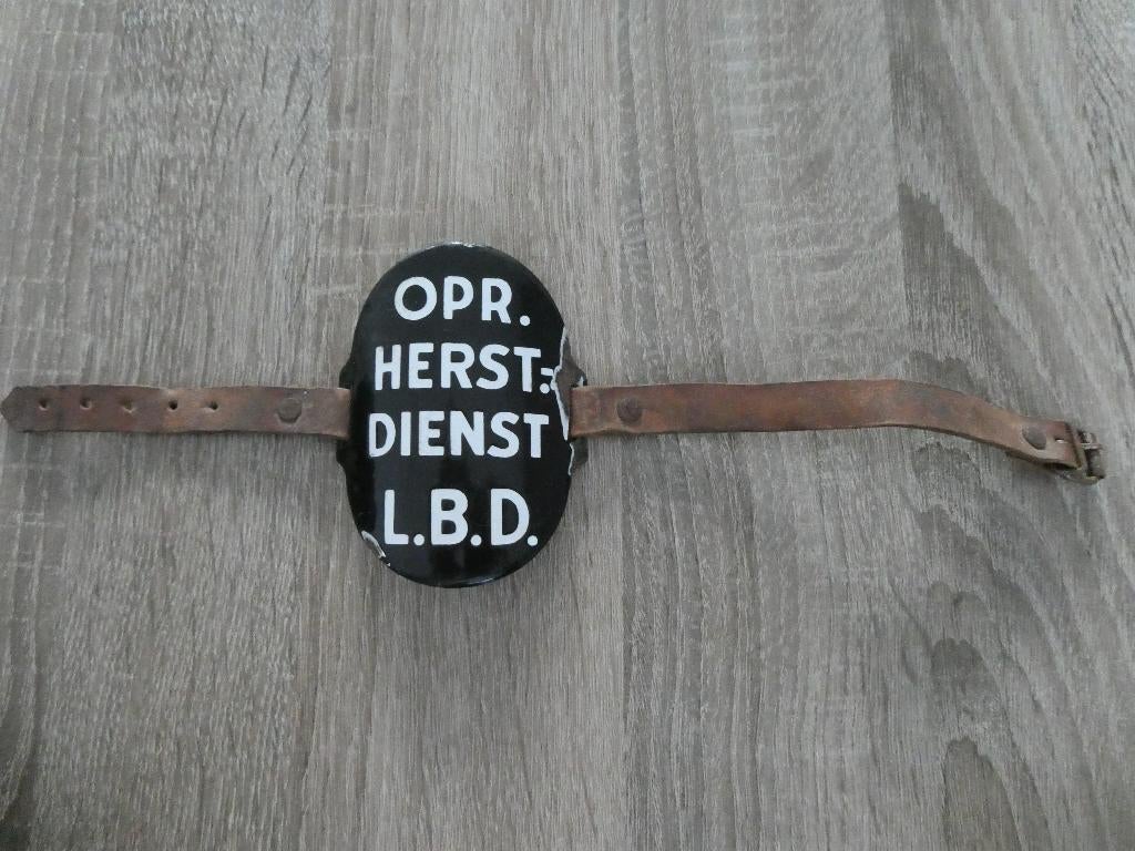 LBD emaille schildje Opruim Hersteldienst, Ophalen of Verzenden, Overige soorten, Nederland, Kleding of Schoenen
