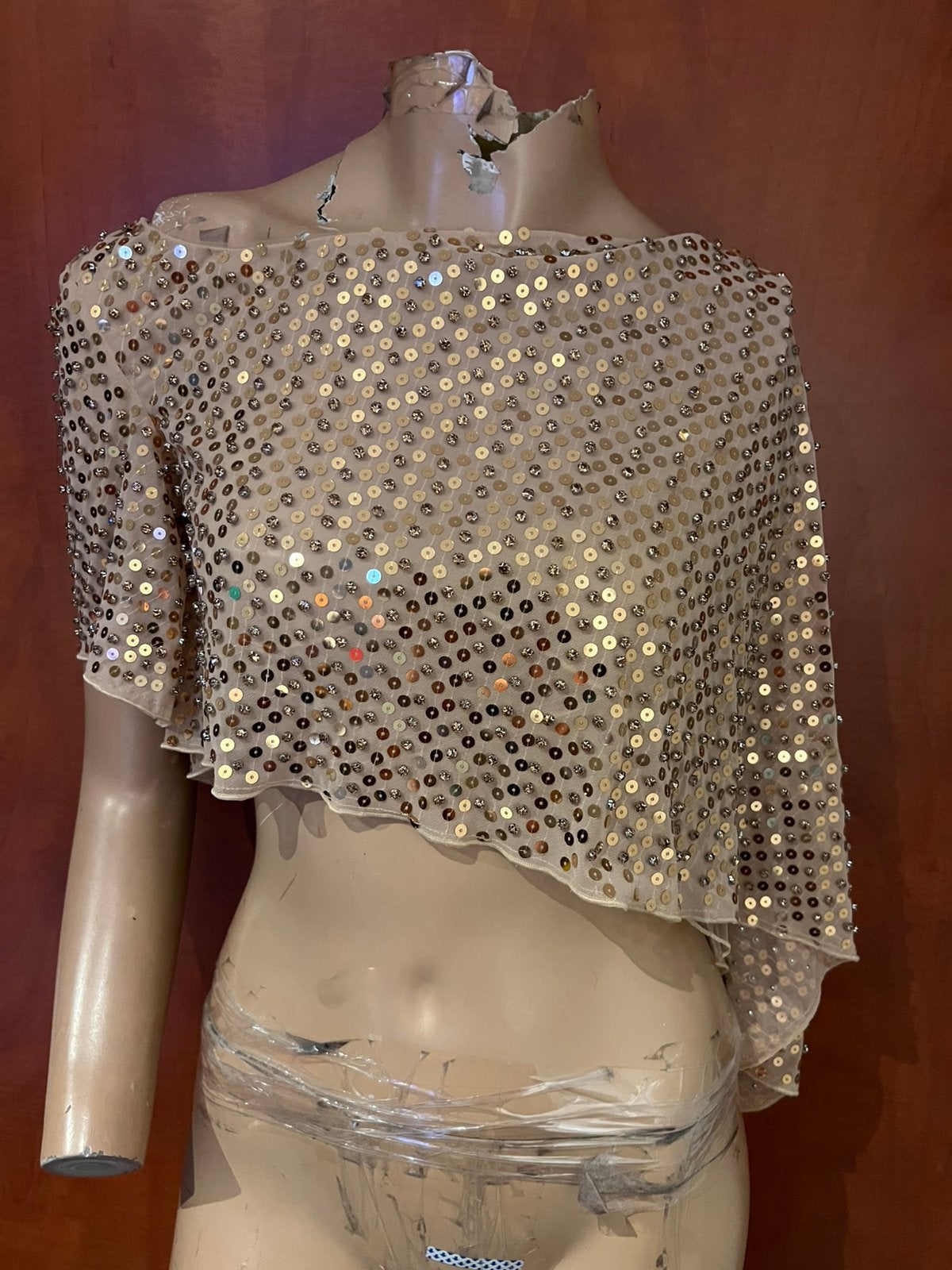 Oh POLLY crop top vol lovertjes xs nieuw met kaartjes, G, T, Nieuw, Ophalen of Verzenden
