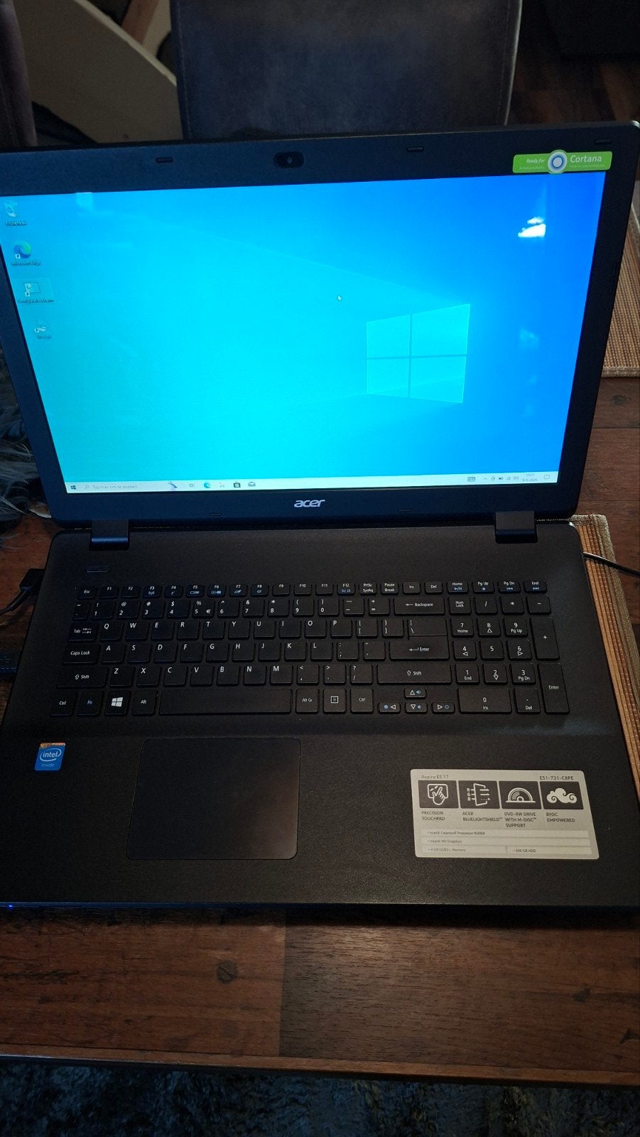 laptop 17 inch, Computers en Software, Ophalen, 2 tot 3 Ghz, 8 GB, SSD