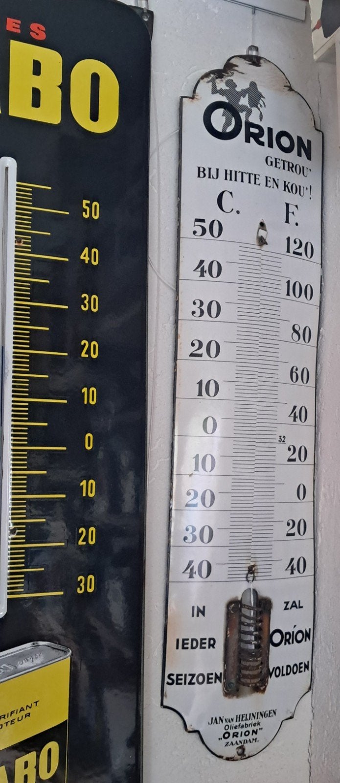 Orion thermometer, Ophalen of Verzenden, Zo goed als nieuw, Reclamebord