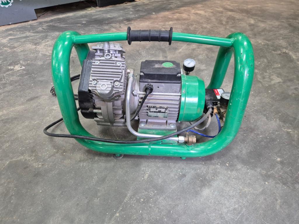 Stille Olievrije Compressor - Ideaal voor Montagewerk, Ophalen, Gebruikt, 6 tot 10 bar, Minder dan 200 liter/min