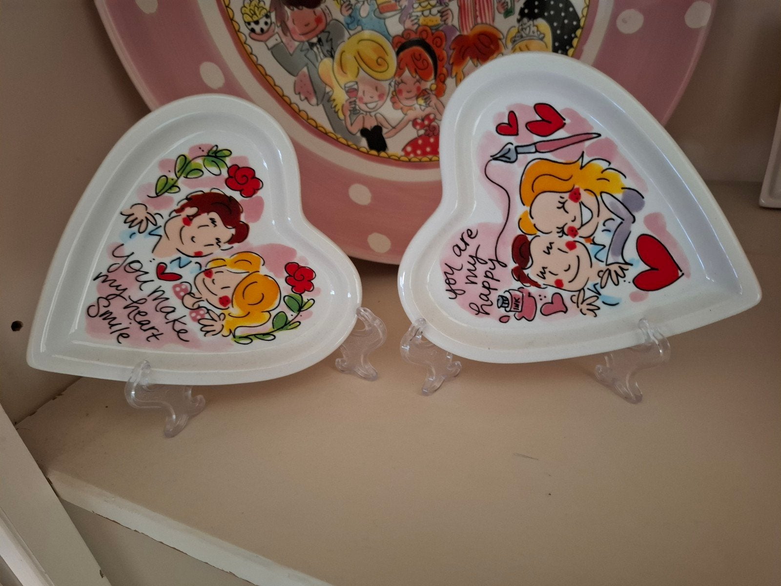 Blond Amsterdam Valentijn Petit Four Bordjes (set van 2), Ophalen of Verzenden