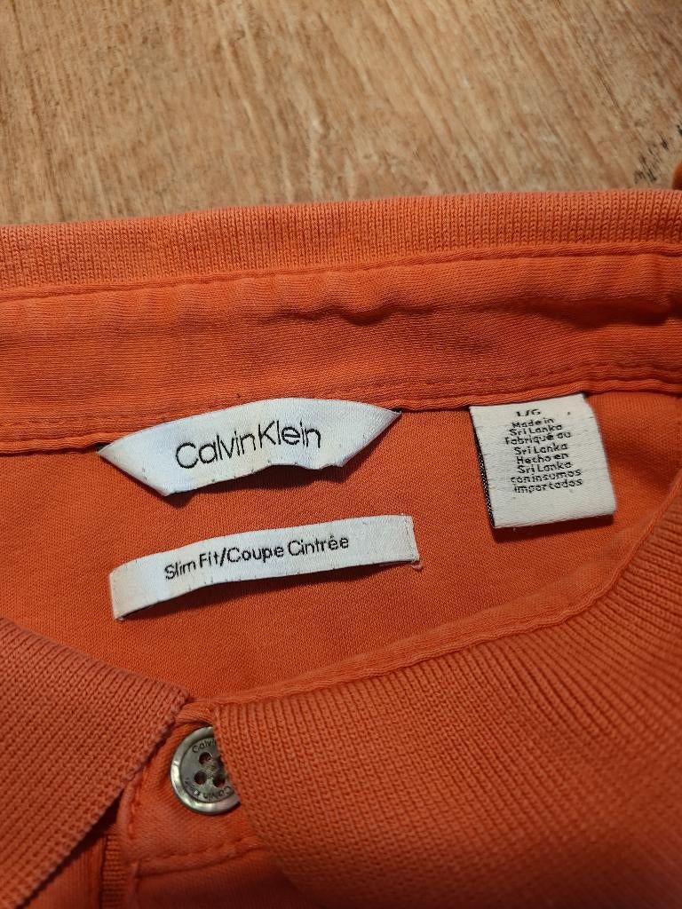 Oranje shirt L Calvin Klein + Hema, Oranje, Ophalen of Verzenden, Zo goed als nieuw, Calvin Klein