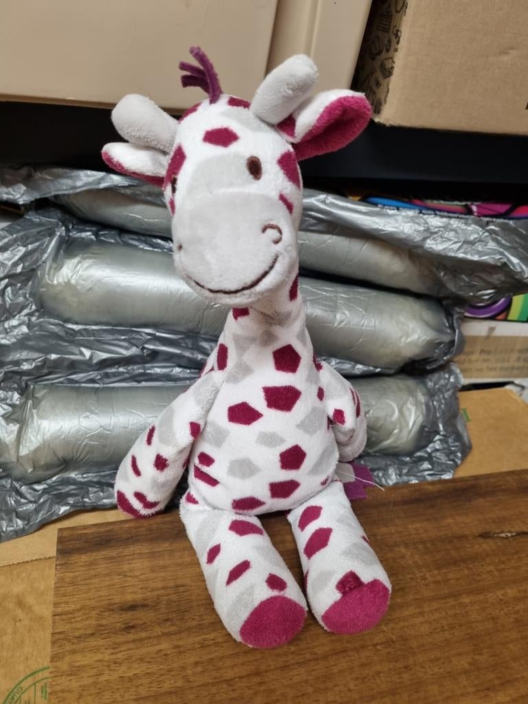 Happy horse knuffel giraf paars nr 20, Ophalen of Verzenden, Zo goed als nieuw, Overige typen