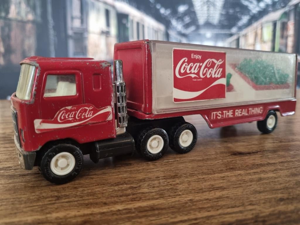 Vintage Buddy Coca-Cola Vrachtwagen met Flessen, Ophalen of Verzenden