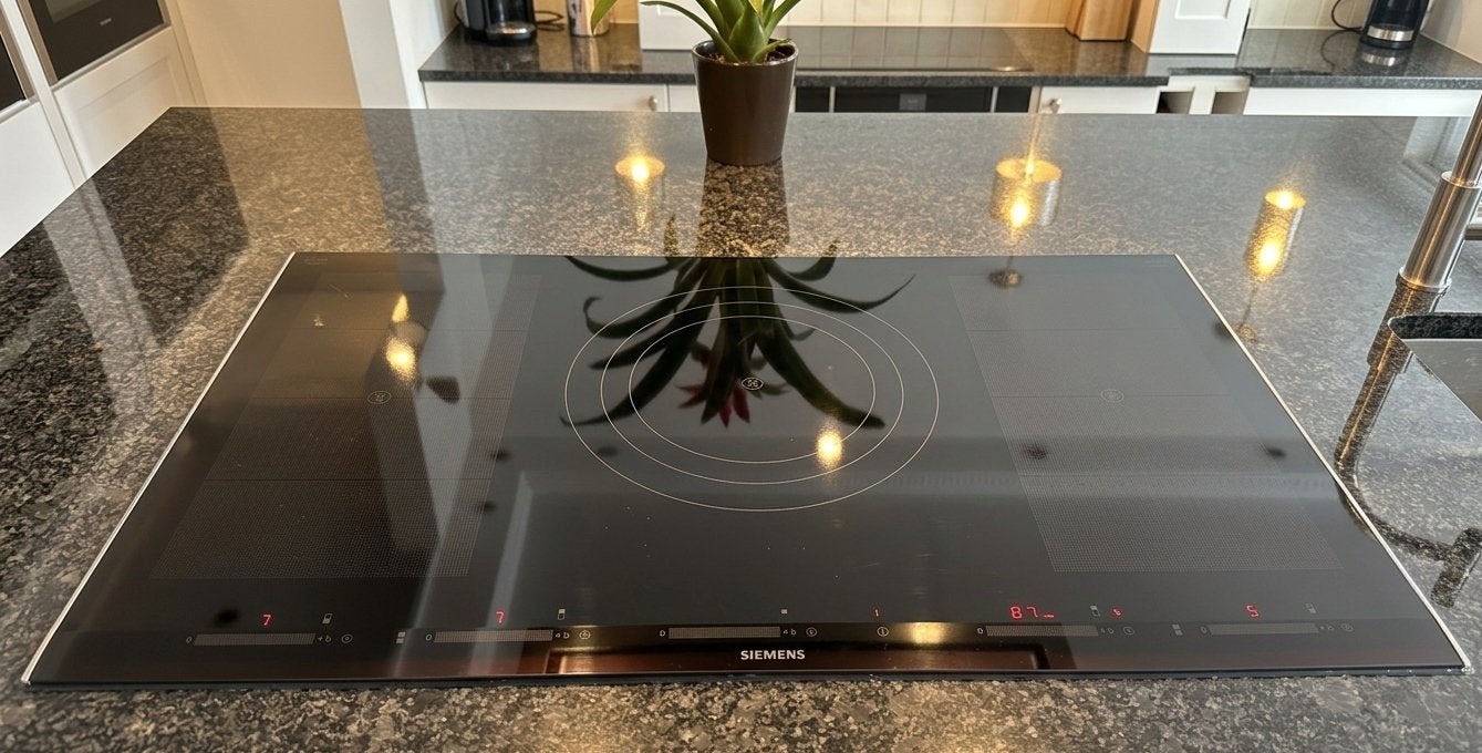 Siemens inductie kookplaat 90 cm met een dubbele flexzone, Ophalen, Gebruikt, Inbouw, Inductie