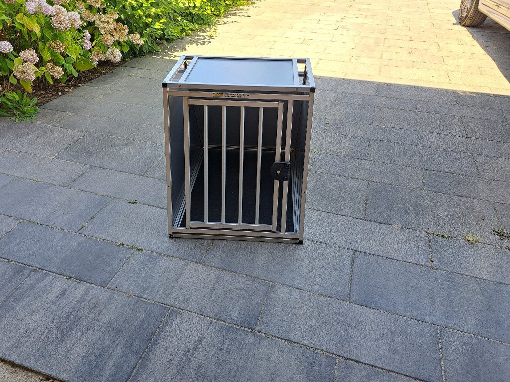 Alvaris Aluminium hondenbench voor in de auto, Ophalen, Gebruikt