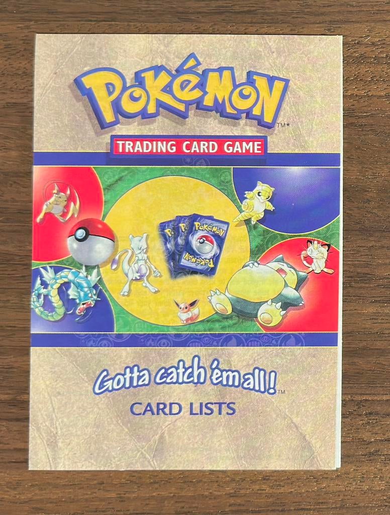 Pokémon Card Lists Base Set, Jungle, Fossil, Theme Decks, Verzenden, Nieuw, Speeldeck