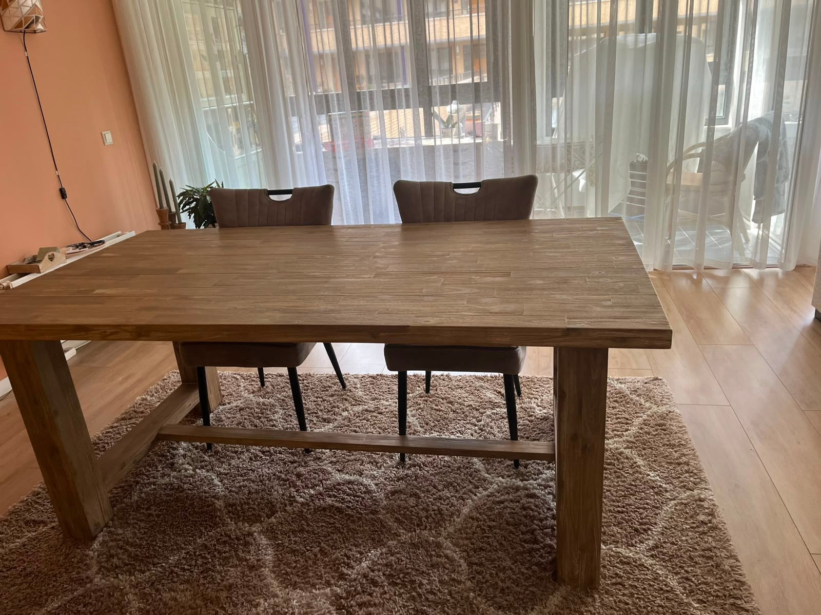 Eettafel, Huis en Inrichting, Ophalen, Overige materialen, Gebruikt, 50 tot 100 cm