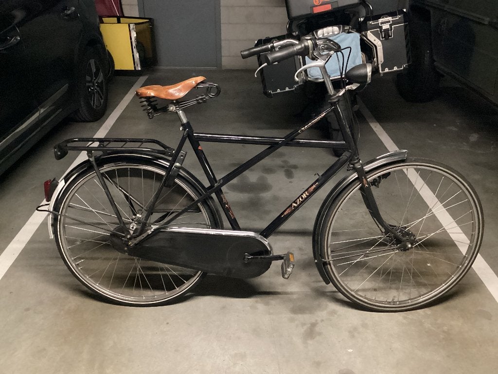 Azor handgemaakte fiets, Fietsen en Brommers, Fietsen | Dames | Damesfietsen, Gebruikt, Versnellingen, 56 cm of meer, Trommelrem