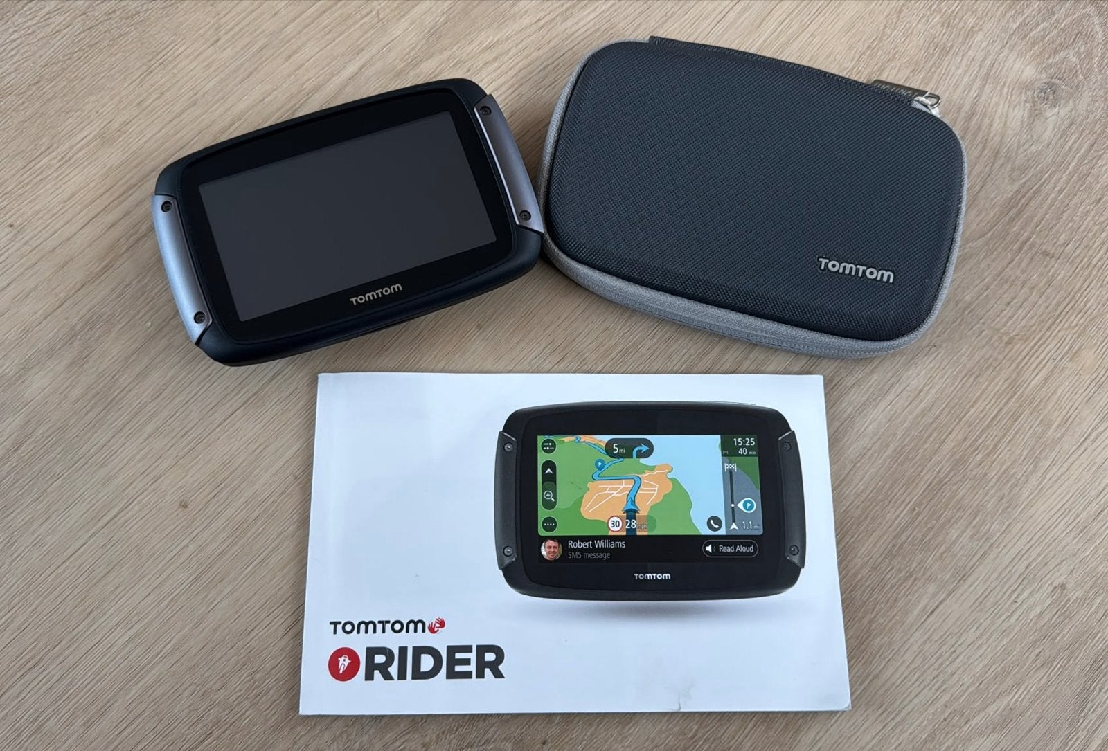 TomTom Rider 550 + motorhouder/stuurlader + beschermhoes, Motoren, Ophalen of Verzenden, Gebruikt