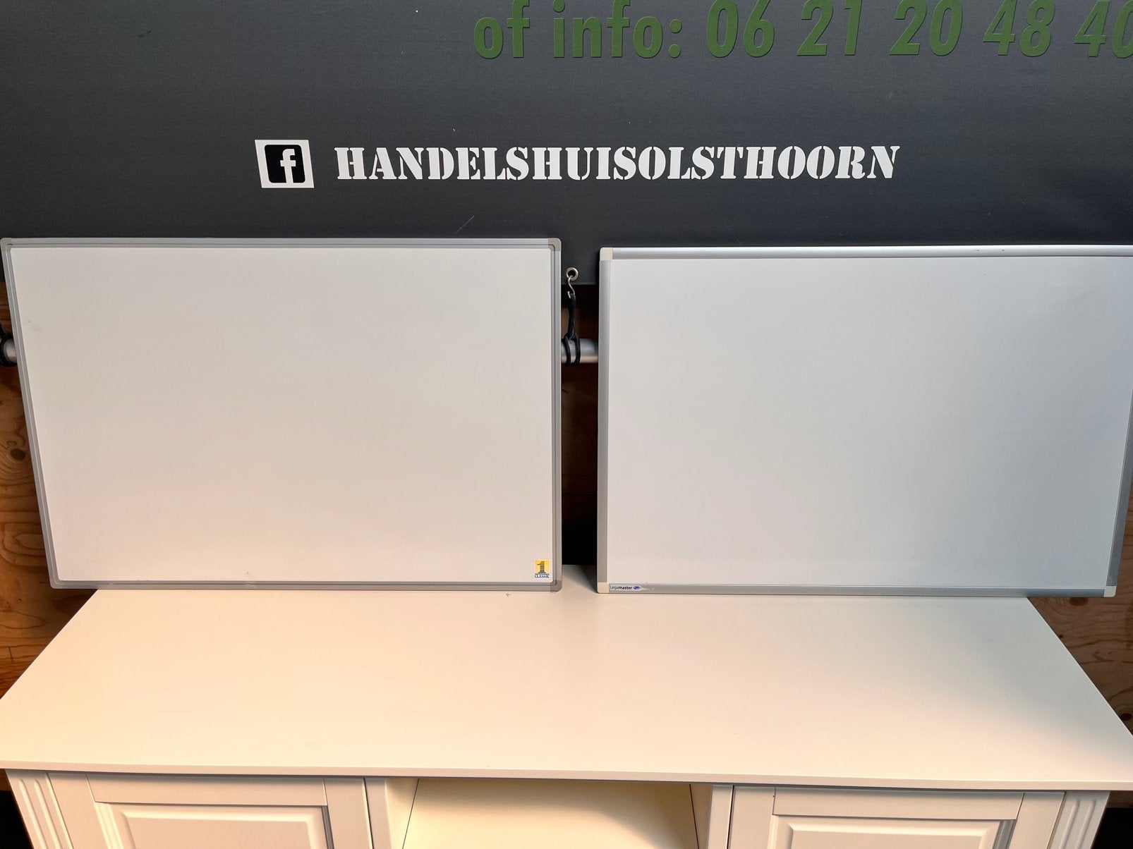 Whiteboard 90 x 60 cm (2 stuks), Huis en Inrichting, Woonaccessoires | Memoborden, Ophalen, Xx, Xx, Magneetbord