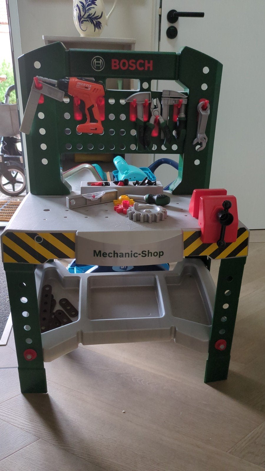 Bosch Mechanic-Shop Werkbank met Boormachine en Accessoires, Ophalen, Gebruikt, Bouwen