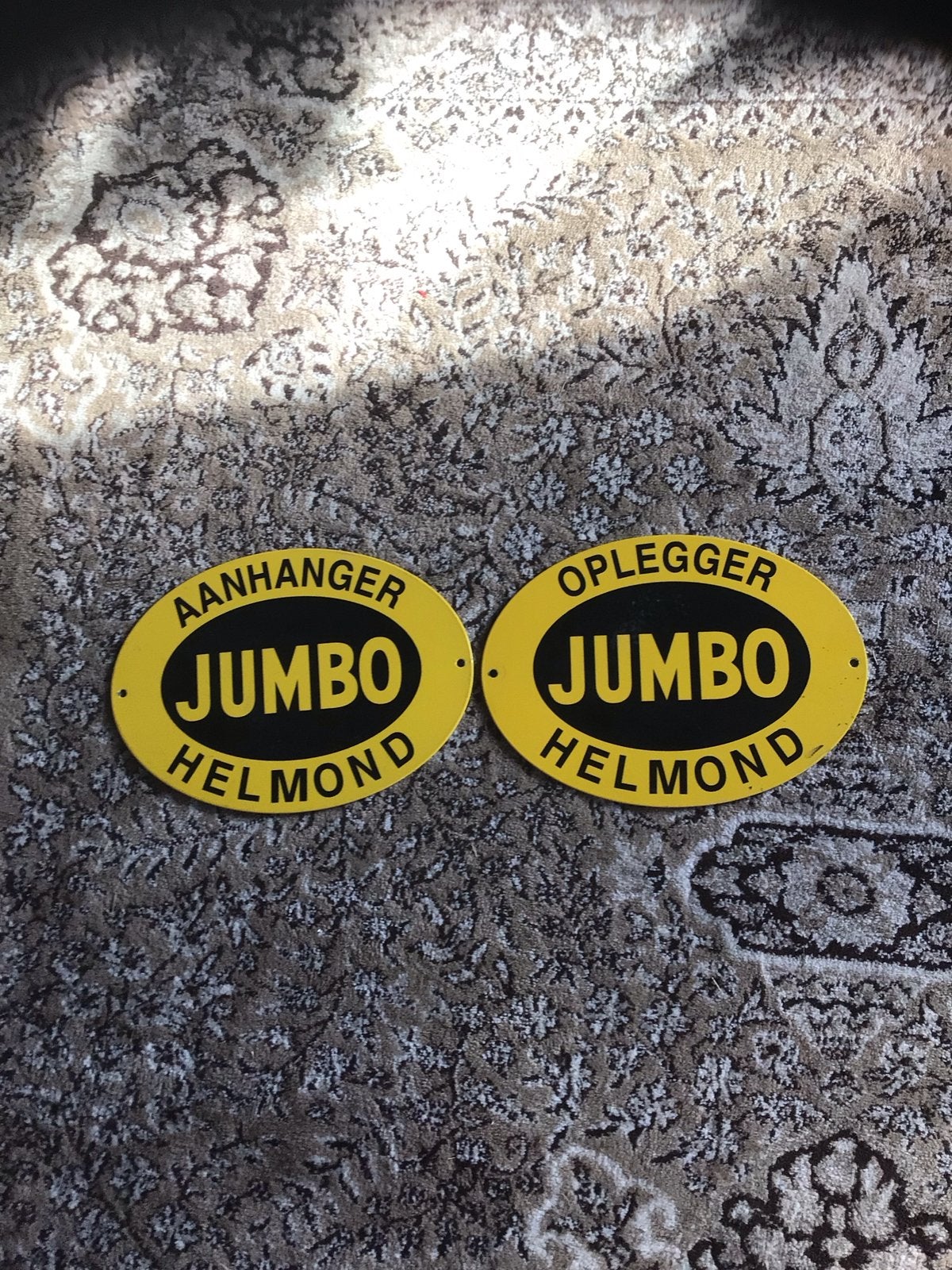 Jumbo Helmond Emaille Bordjes - Aanhanger & Oplegger, Ophalen of Verzenden, Nieuw, Reclamebord