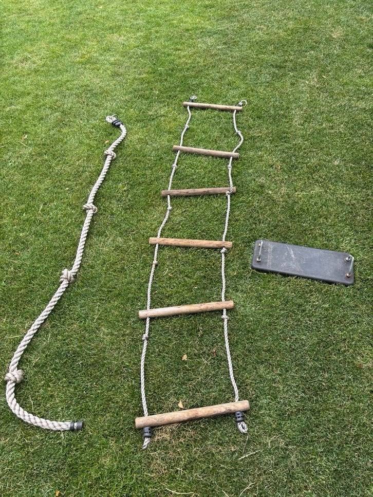 Klimtouw, touwladder en schommel voor speeltuin, Ophalen, Gebruikt, Klimtouw