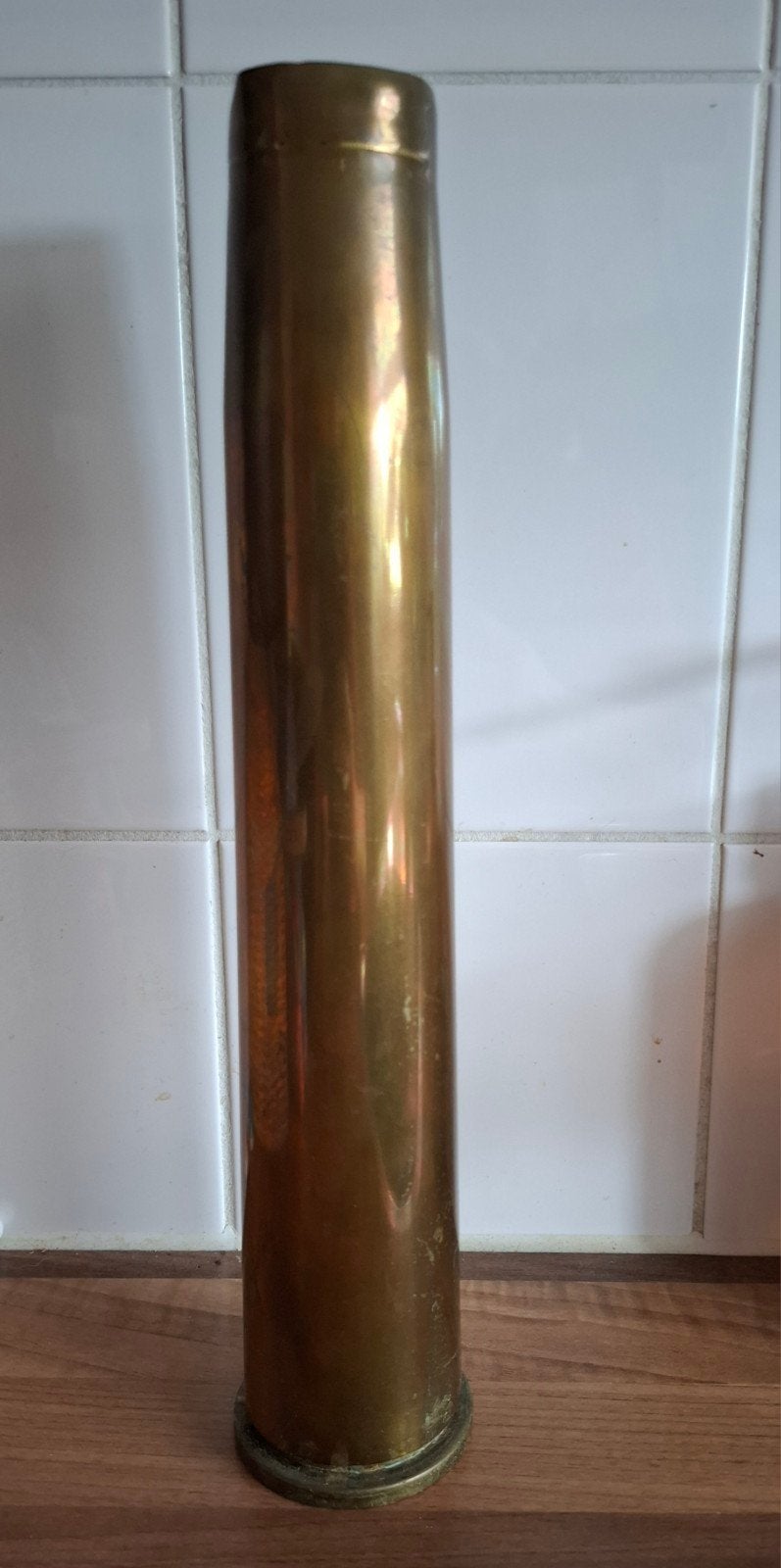 Decoratieve messing granaathuls uit 1943, Ophalen of Verzenden