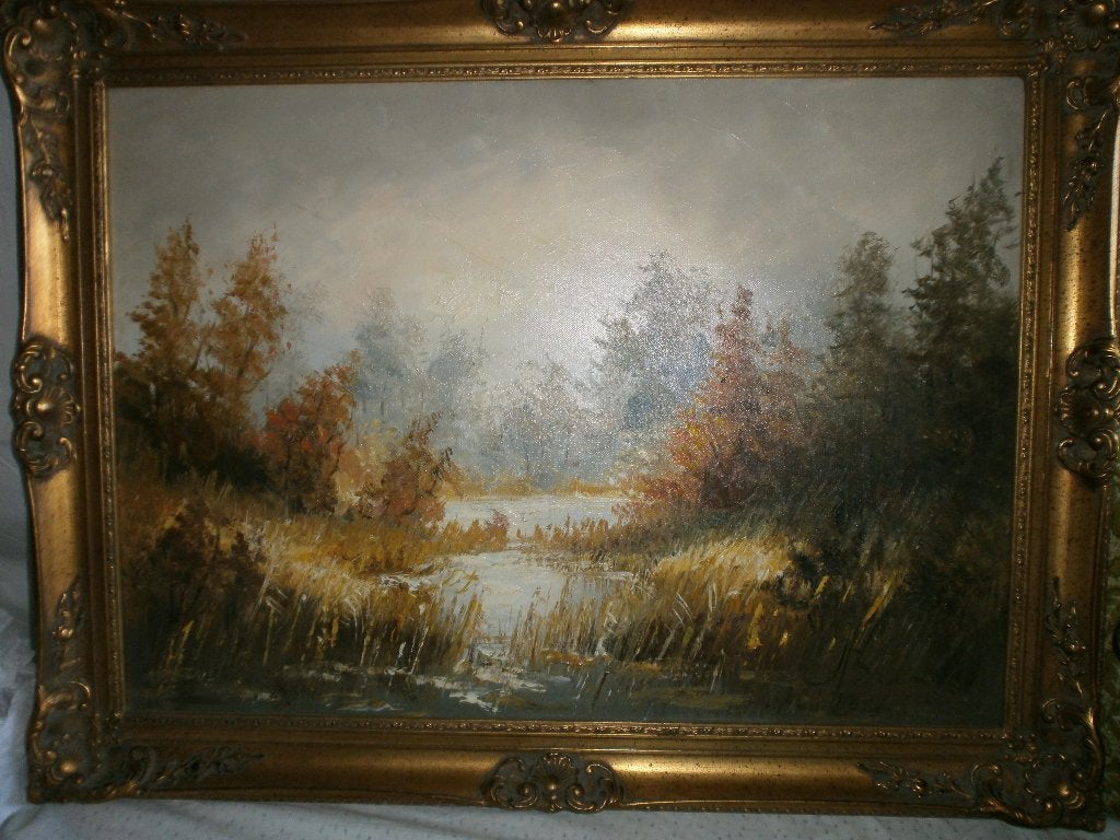 klassiek Hollands natuur landschap John Bévort (1917–1996), Antiek en Kunst, Ophalen, Origineel werk, Olieverf, Doek