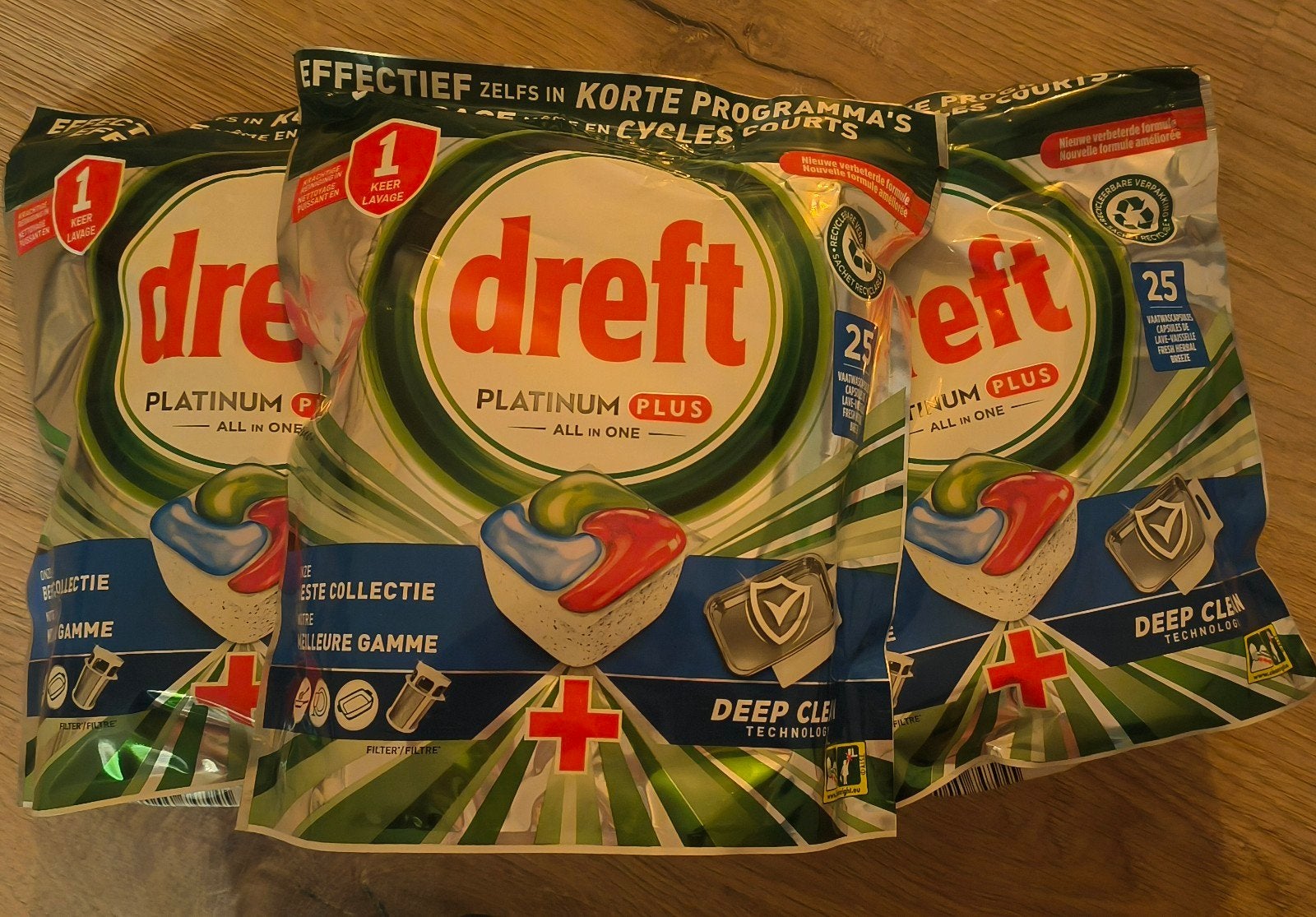 Dreft Platinum Plus vaatwastabletten 3x25, Ophalen of Verzenden, Schoonmaakmiddel