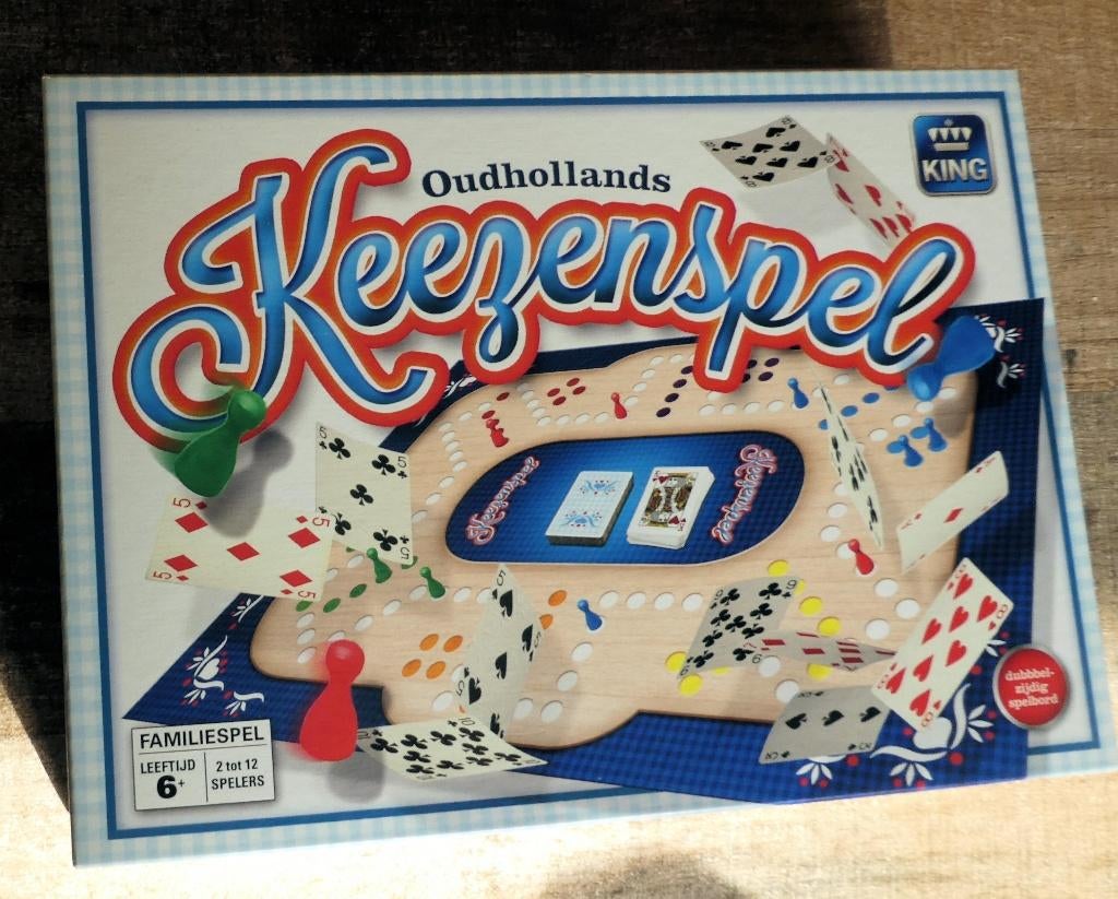 Keezenspel Bordspel Dubbelzijdig NIEUW in doos., Hobby en Vrije tijd, Gezelschapsspellen | Bordspellen, Vijf spelers of meer, Ophalen of Verzenden