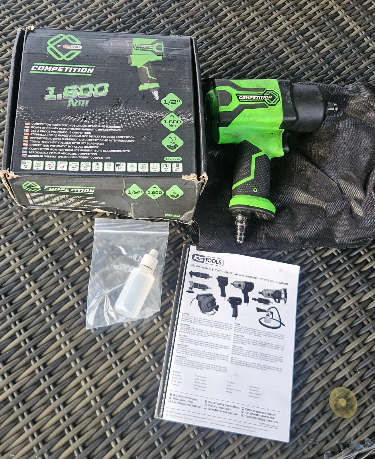 luchtdruk slagmoersleutel 1600Nm 1/2" KS tools, Ophalen of Verzenden, Zo goed als nieuw, Overige typen