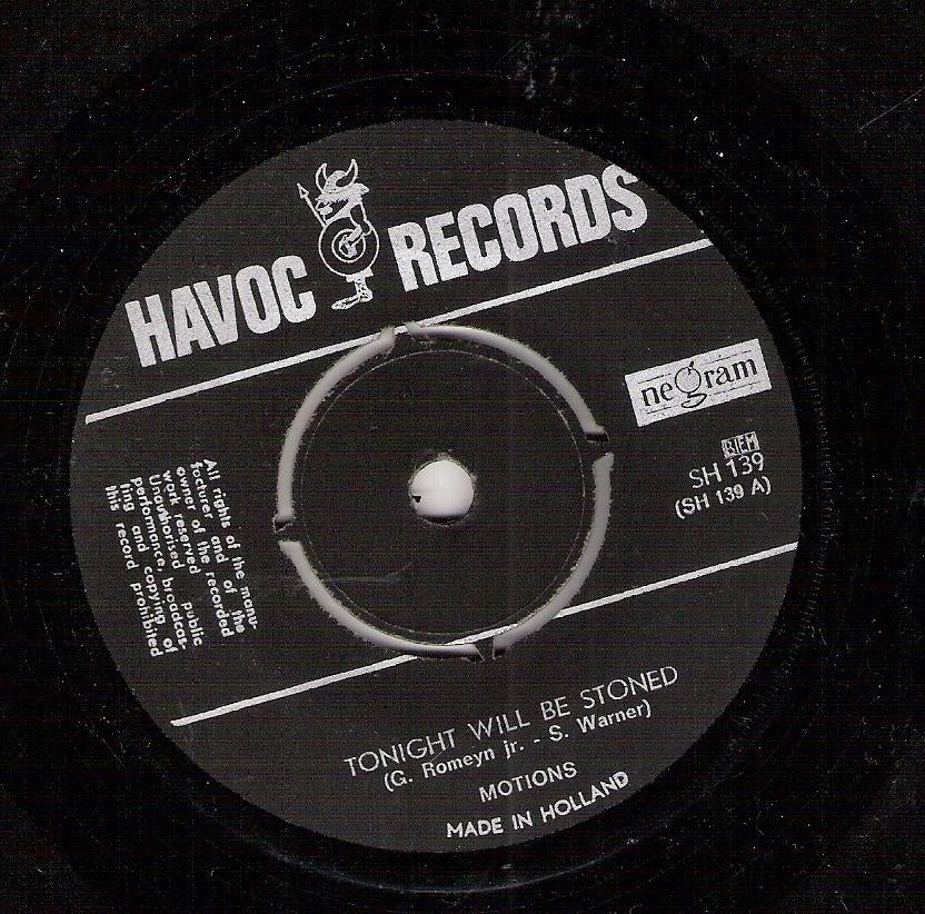 Motions - Tonight Will Be Stoned -Nederbeat 1967 ook jukebox, Ophalen, Gebruikt, Pop