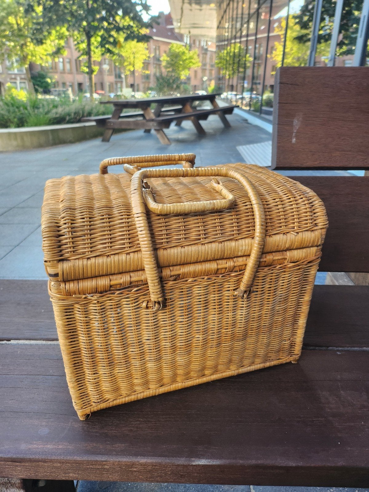 Rotan Picknickmand, Ophalen of Verzenden, Zo goed als nieuw