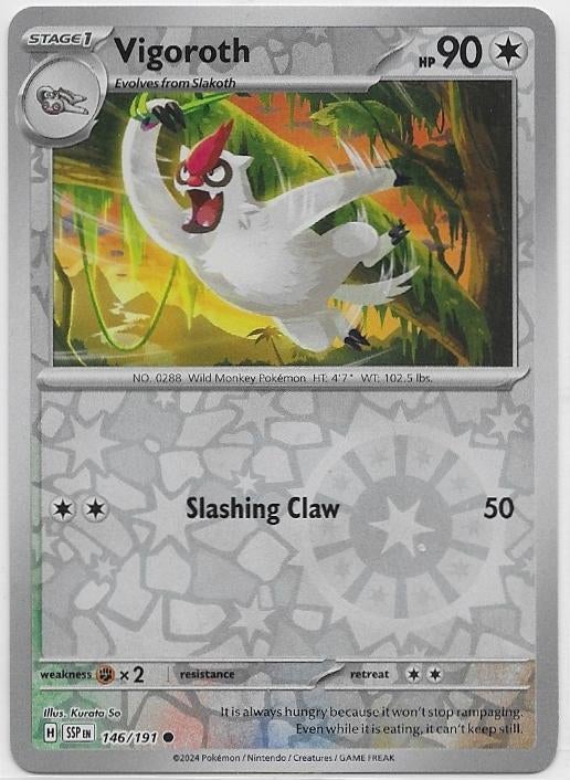 Surging Sparks,  Vigoroth [reverse] 146/191, Verzenden, Nieuw, Losse kaart