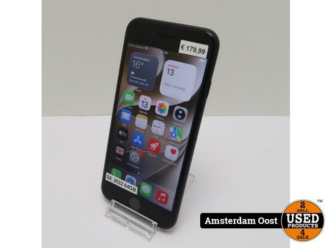 iPhone SE 2022 64GB Black | in Goede Staat, Apple, Zo goed als nieuw, Support@apple.com, One Apple Park Way
Cupertino, CA 95014
United States