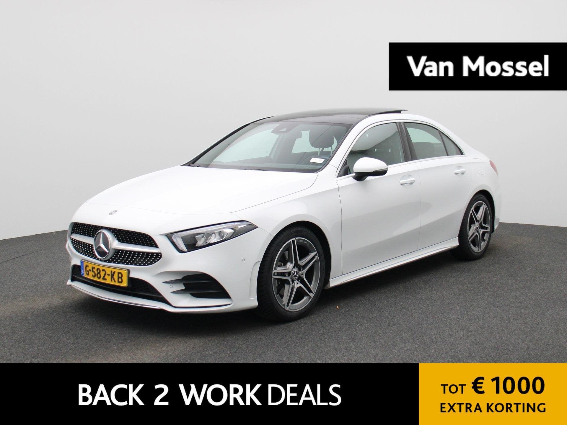 Mercedes-Benz A-klasse 200 Business Solution AMG | Apple Car, Auto's, 12 maanden, Gebruikt, 4 cilinders, Leder en Stof