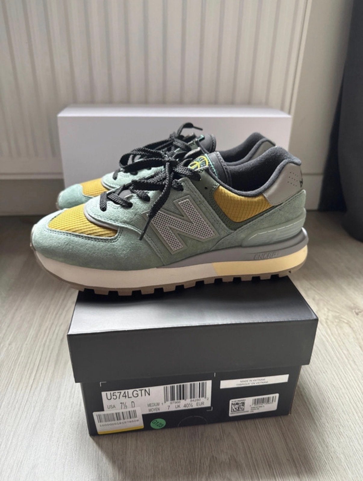 New Balance 574 Legacy Stone Island Light Green, Ophalen of Verzenden, Zo goed als nieuw, Overige kleuren, Sneakers of Gympen