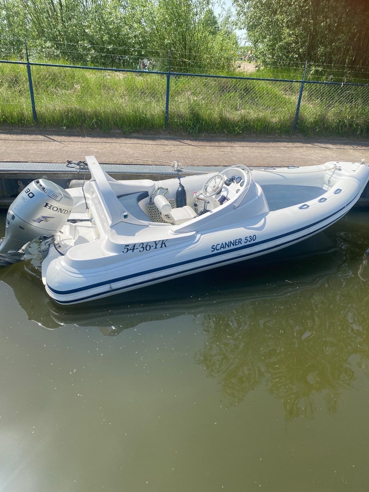 Capelli Scanner 530 RIB met Honda 90pk kwaliteit en zuinig, Watersport en Boten, Rubberboten, Ophalen, Polyester/glasvezel, Overige merken