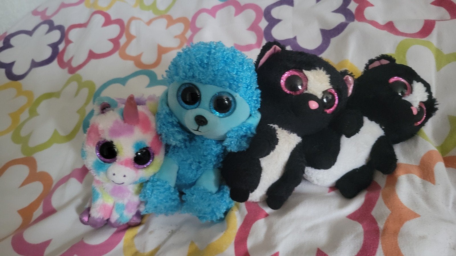 Leuke TY knuffels - Eenhoorn, Poedel en Stinkdier, Eenhoorn, Ophalen of Verzenden, Zo goed als nieuw, Meerkleurig