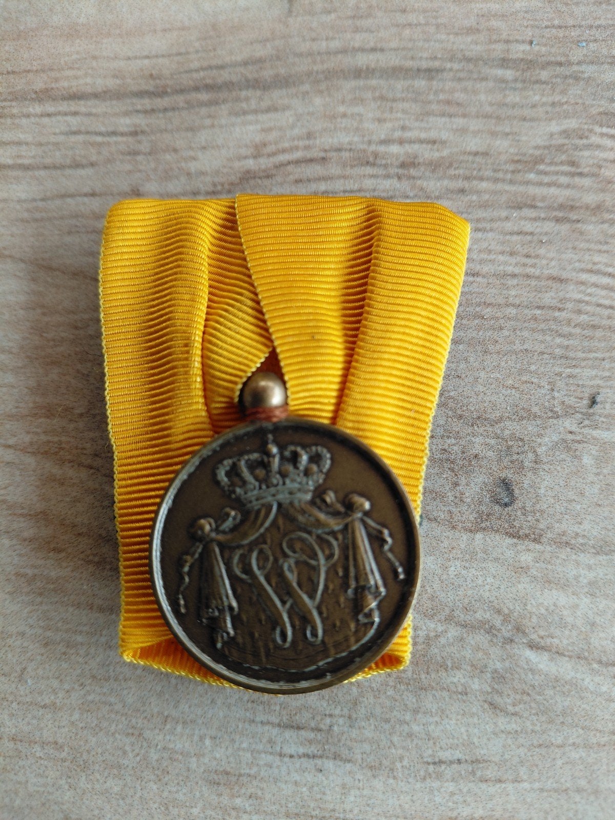 Bronzen Medaille 'Voor Trouwe Dienst' met lint en speld, Ophalen of Verzenden, Brons, Nederland