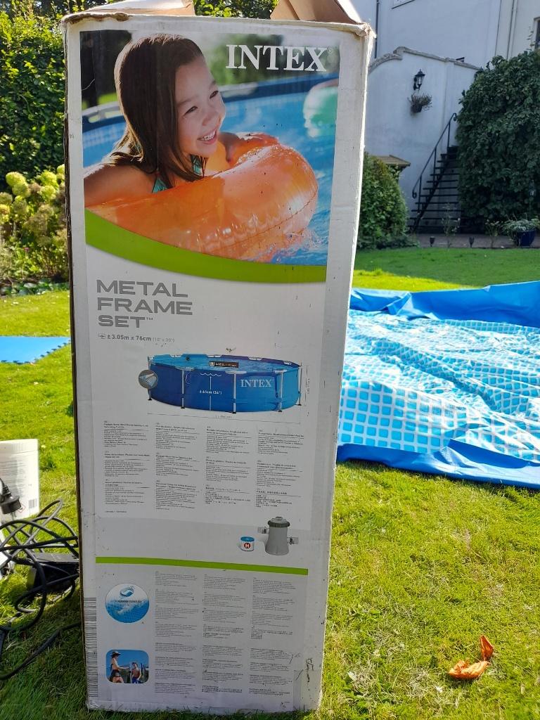 Zwembad Intex - 3.05m x 76cm - bijna gratis op te halen, Ophalen, Gebruikt, Rond, Opzetzwembad