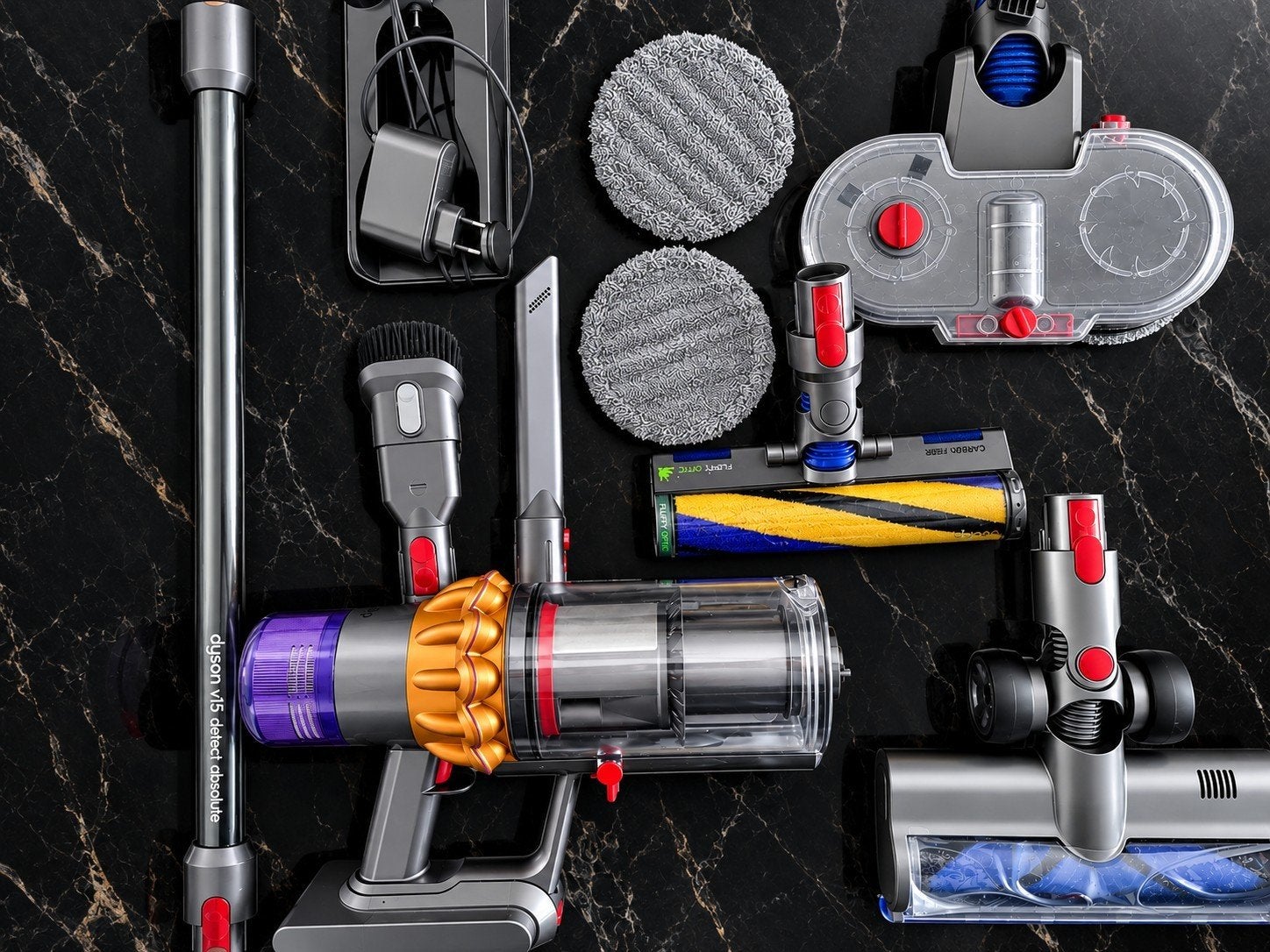 Dyson v15 detect absolute steelstofzuiger met dweilfunctiefu, Ophalen, Zo goed als nieuw, Dyson, Stille werking