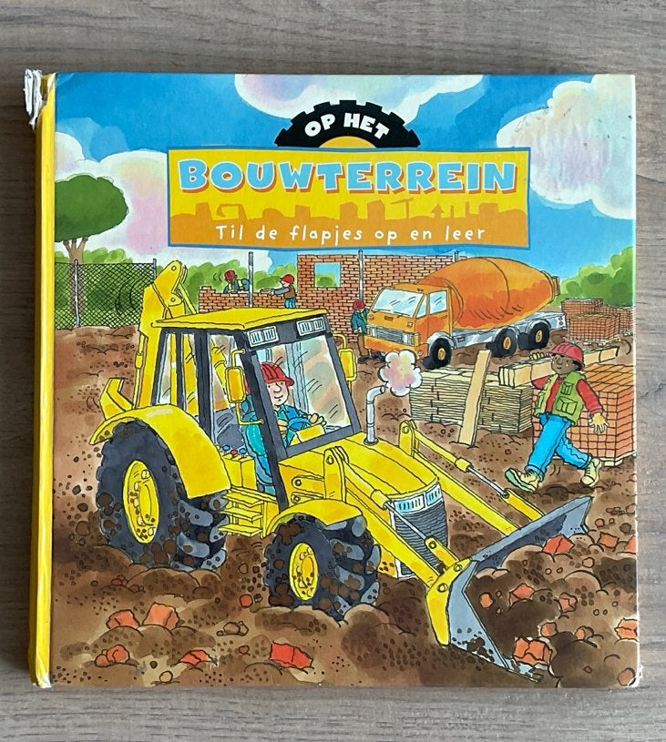 Op het Bouwterrein - Flapjesboek, Gelezen, Non-fictie, Uitklapboek, Jongen of Meisje