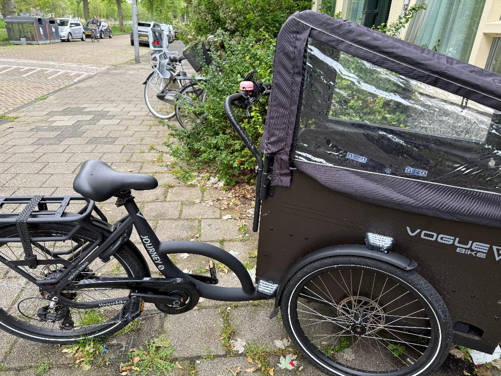 E-bakfiets, Fietsen en Brommers, Elektrische fietsen, Gebruikt, Overige merken, 59 cm of meer, 30 tot 50 km per accu, Ophalen