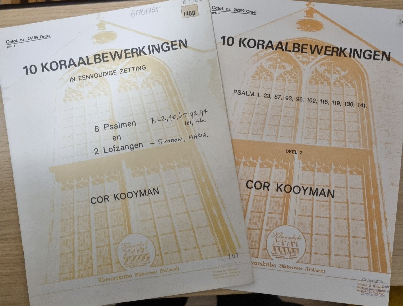 klavarskribo, Psalm en gezang bewerkingen - Cor Kooyman, Ophalen of Verzenden
