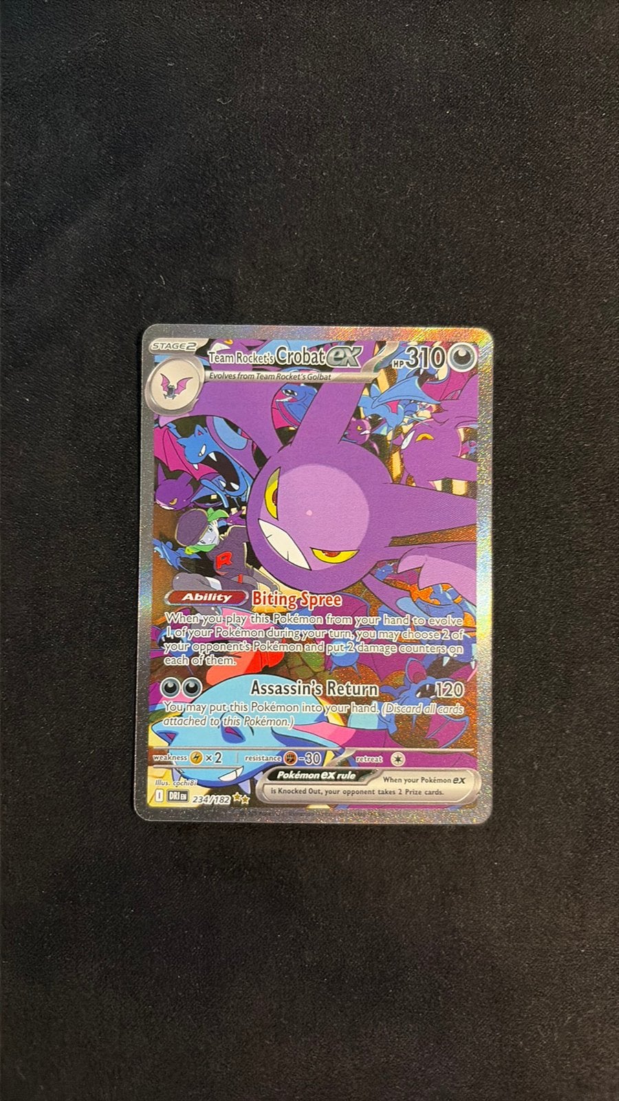 Team Rocket’s Crobat ex 234/182 Destined Rivals, Ophalen of Verzenden, Zo goed als nieuw