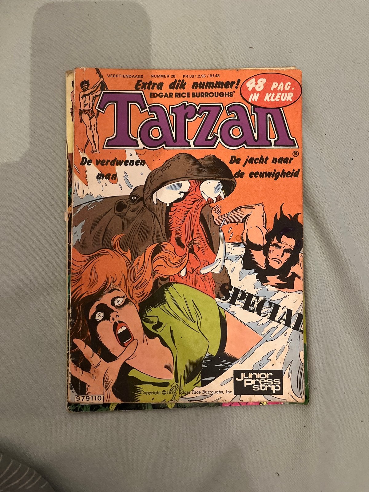 Tarzan - Extra dik nummer! (Nr. 20) - Junior Press Strip, Boeken, Eén stripboek, Ophalen, Gelezen