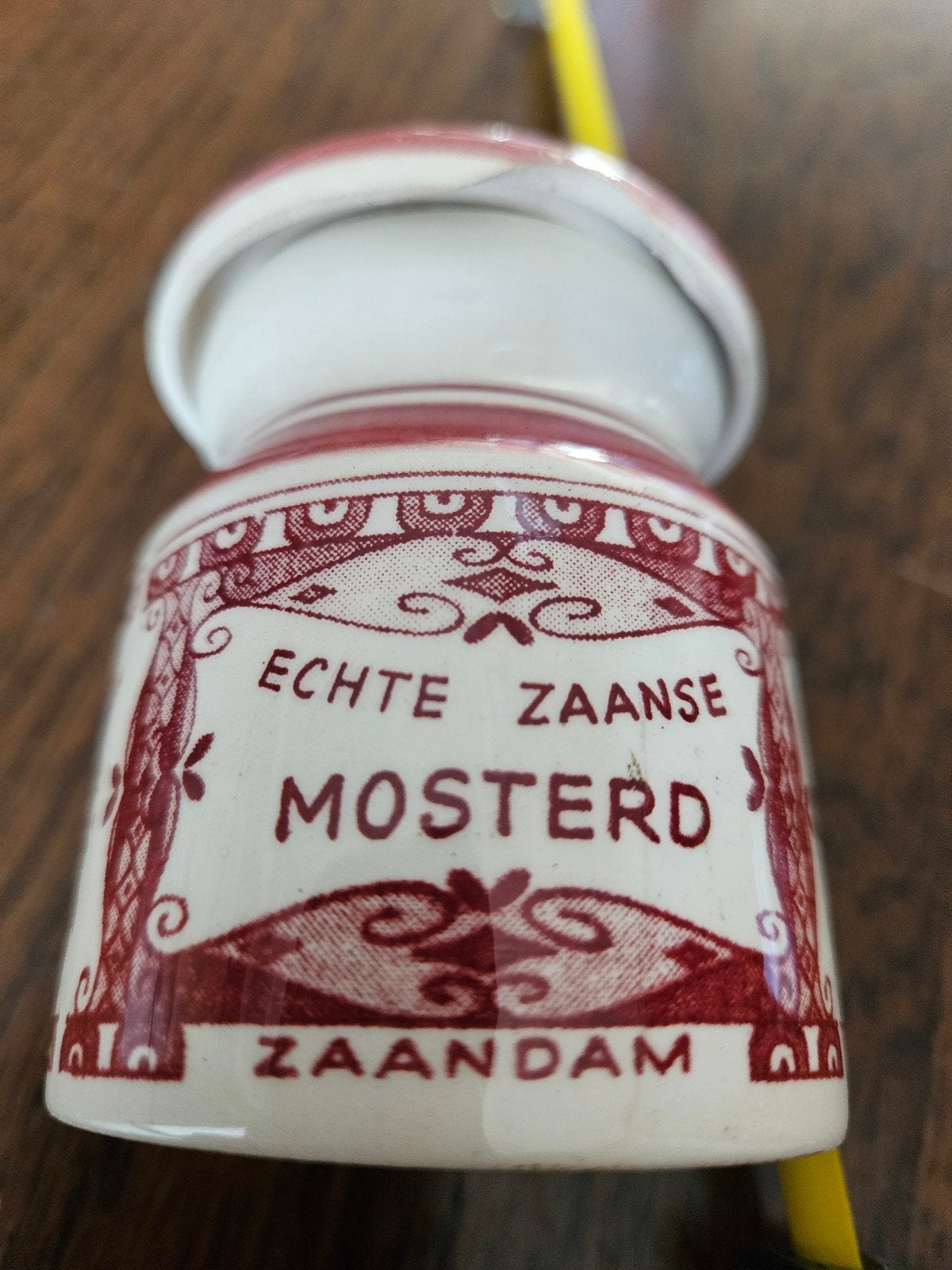 Vintage Delfts Mosterdpotje "De Huisman" Zaandam, Ophalen of Verzenden