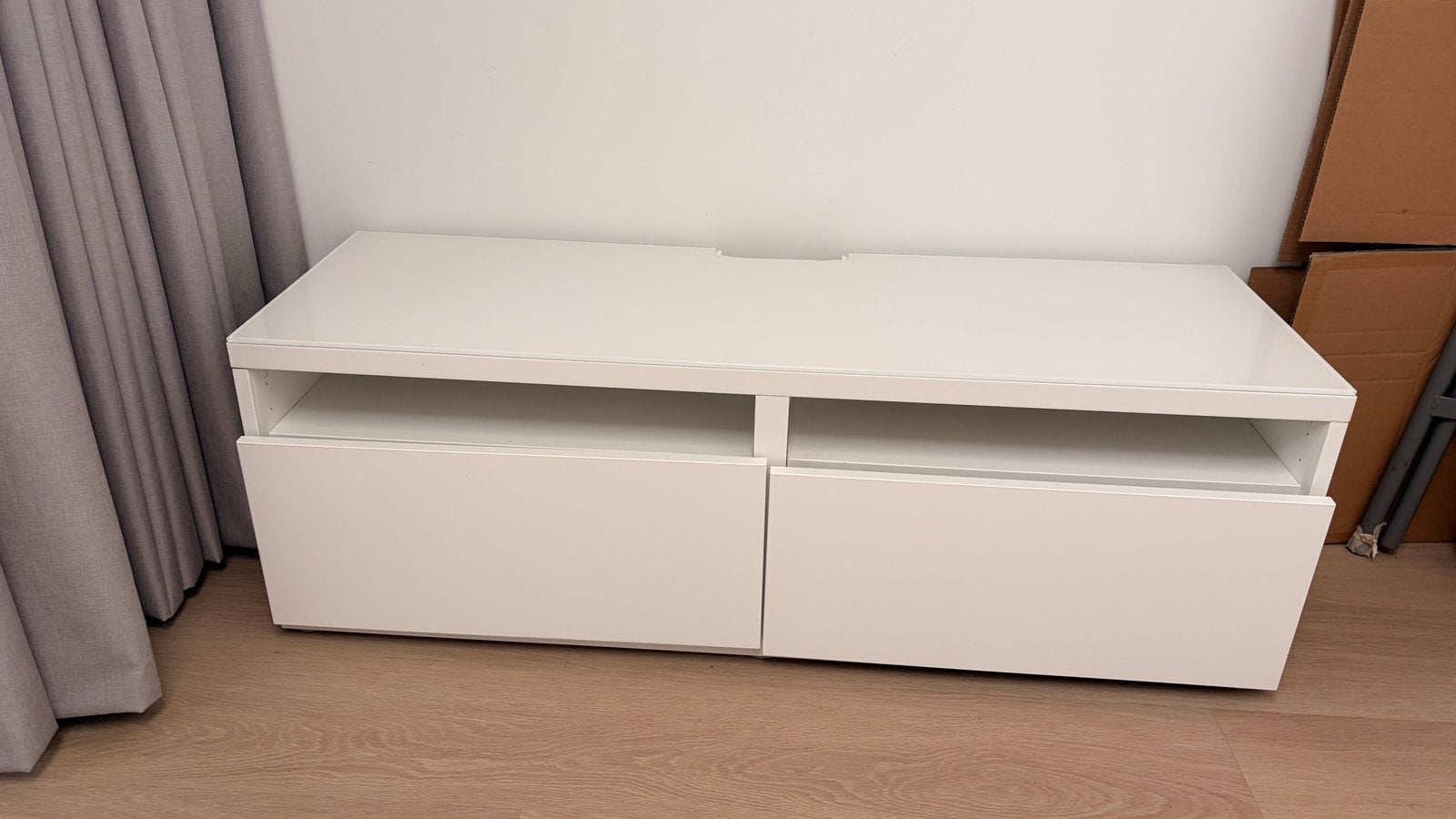 TV Meubel Wit Ikea, Ophalen, 100 tot 150 cm, Zo goed als nieuw, Minder dan 100 cm
