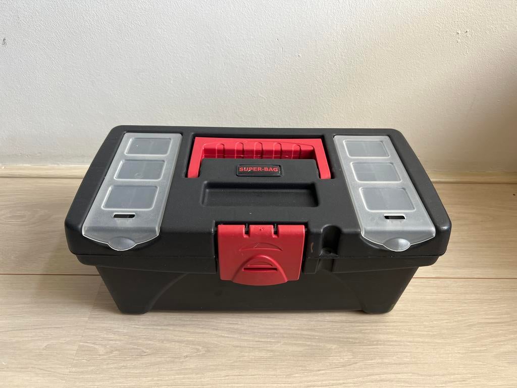 Super-bag Opbergkist / Gereedschapskist - Zwart/Rood, Ophalen of Verzenden, Gebruikt